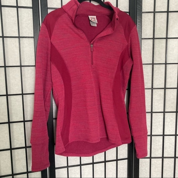 Avalanche Fleece Lined Outdoor Half Zip PulloverSweatshirt Jacket Pink Medium - Picture 1 of 11